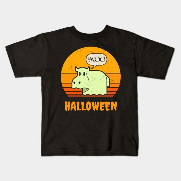 Halloween Ghost Boo Kids T-Shirt by Radarek_Design